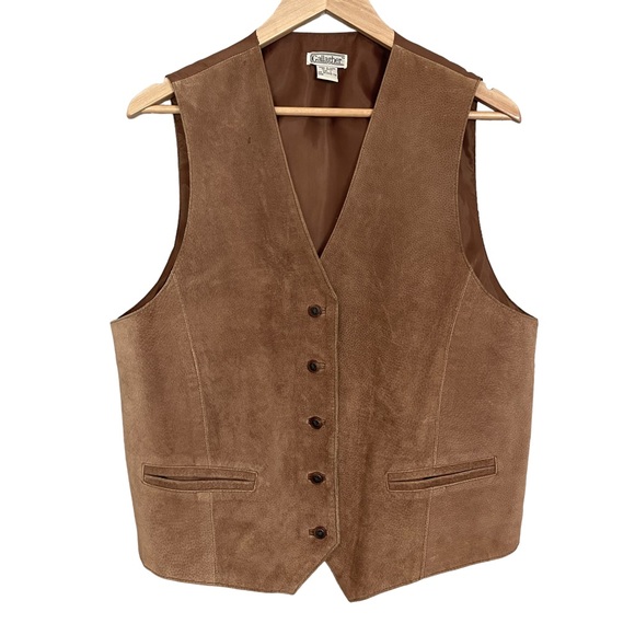 Vintage Other - Vintage Leather Vest Men‎ Brown Classic Steampunk Professor Academia Size Large